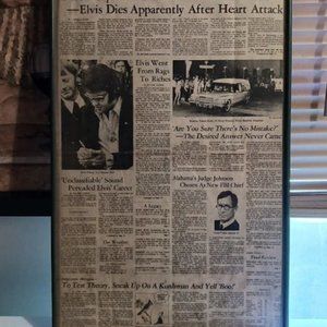 Passing of Elvis Presley Newspaper Cover Aug '77 The Commercial Appeal Memphis
